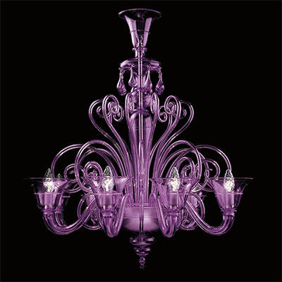 Murano art glass chandelier repaired by Michael Bokrosh