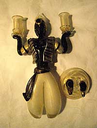 Murano art glass figure balancing broken