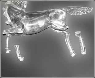 Murano glass Pino Signorette horse sculpture broken