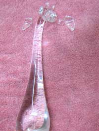 Steuben crystal giraffe glass art broken