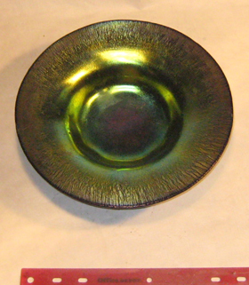 Tiffany art glass shallow bowl repaired by Michael Bokrosh