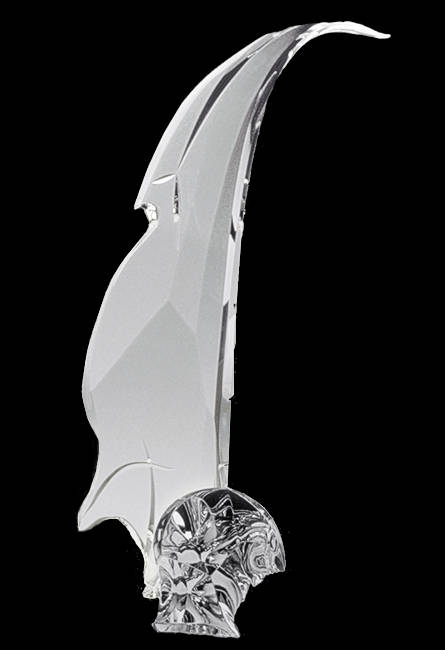 Sail on Chac custom glass sculpture by Michael Bokrosh